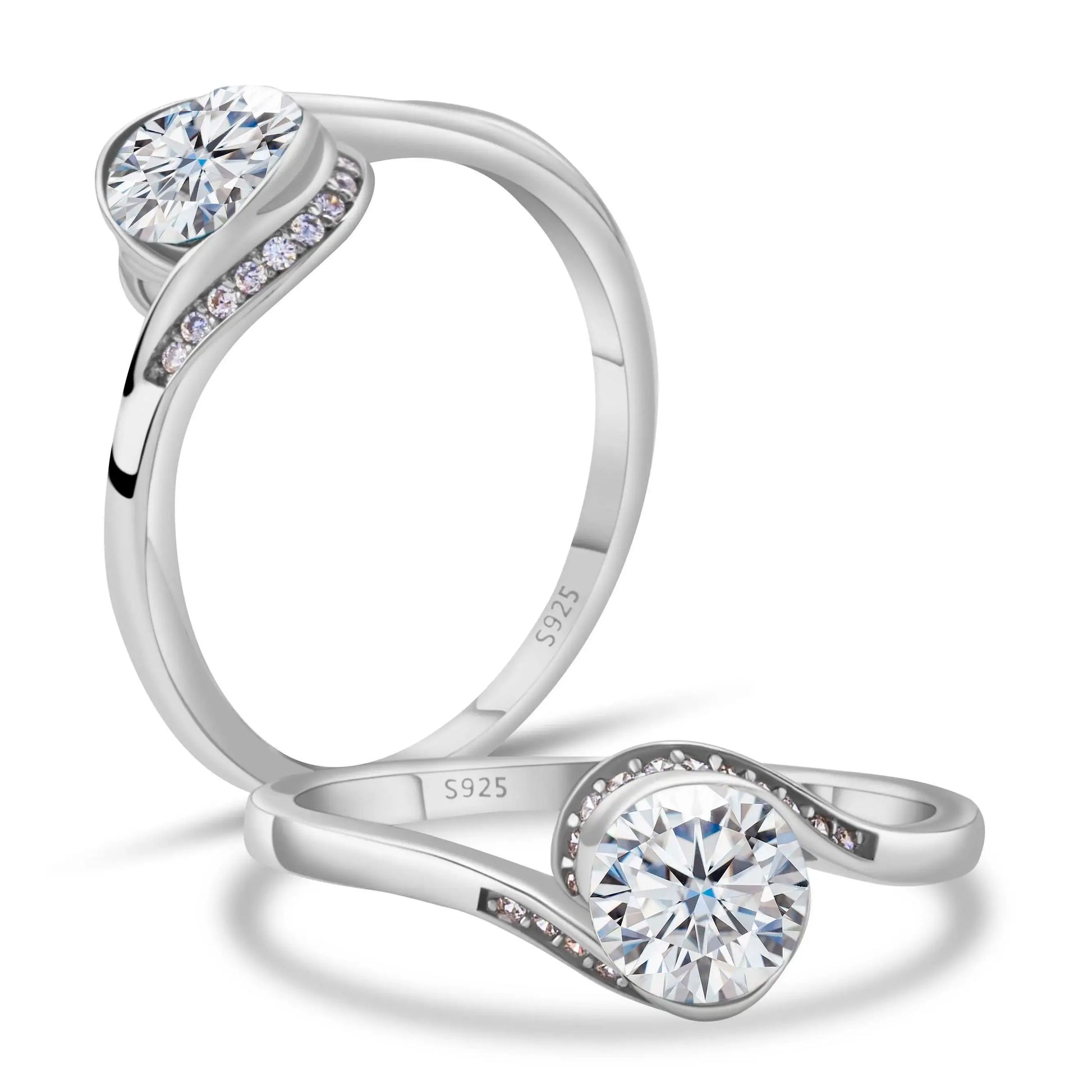 Engagement Women'S Moissanite Diamond Ring Luxury 1Carat D Color Original 925 Sterling Silver Jewelry Moissanite Rings for Women